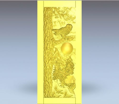 beautiful artcam 3D cnc door decor 3D model relief Stl Rlf For CNC 3