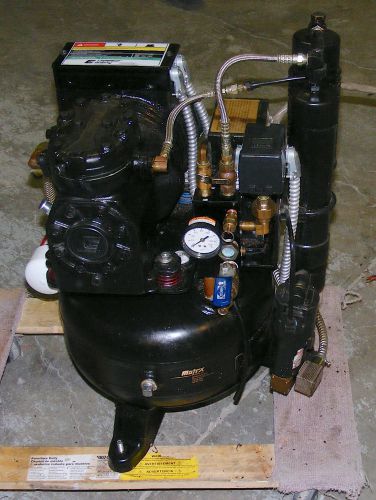 Matrx amd-100 dental air compressor 1 hp lubricated oil type 2 users 208/230v for sale