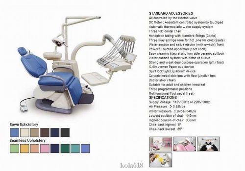 Controlled integral dental unit chair fda ce approved f6 hard leather for sale