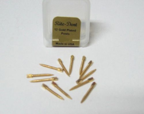 Dental Screw Posts Refill Gold Plated - Size Long 1 / L1 - Box of 12