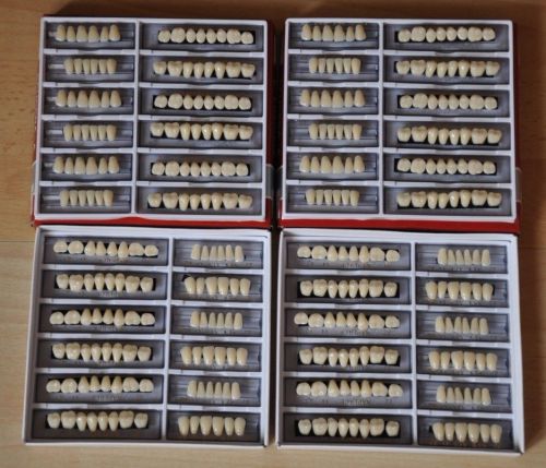 Oral 28x1 a2 color acrylic resin denture full mouth of teeth 2 box (48 plate) for sale