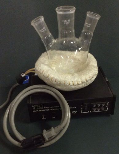 500cc 3-neck flask, heating mantle, temperature controller. for sale