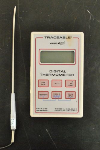 Vwr scientific traceable digital thermometer 61220-601 for sale
