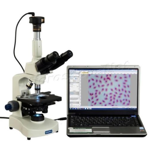 Omax compound phase contrast siedentopf led microscope 2000x+1.3mp usb camera for sale