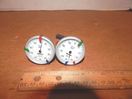 Mitutoyo 1156 dial indicator gauges, lot of 2, 0.001&#034; increments for sale