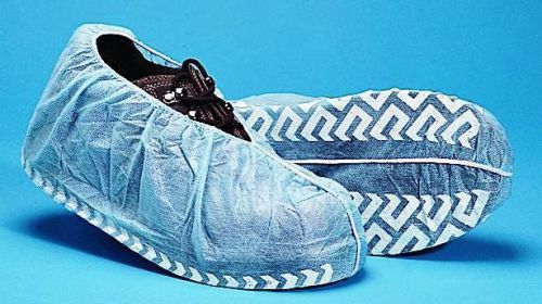 Polypropylene non-skid shoe covers. color: blue. size: large. 300 pcs/case for sale