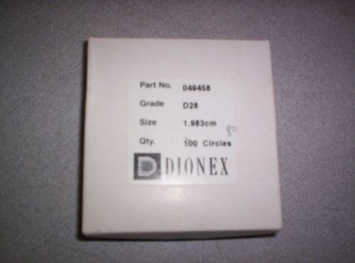 80 pcs Dionex 049458 Filter Paper, Grade D28. Size: 1.983 cm