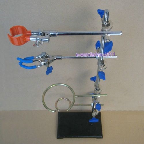 New 24&#034;lab stand kit/iron hoop and 3 finger clamp,condenser clamp and clamp hold for sale