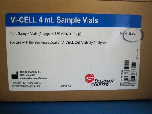 Case Beckman Coulter 4mL Sample Vials # 383721 for Vi-Cell Viability Analyzer