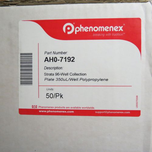 Case/ 50 phenomenex strata 96 well collection plates 0.35ml ah0-7192 for sale