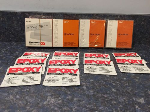 4 Packages of Microscope Micro Slides and 10 Fast-Setting Epoxy Packages