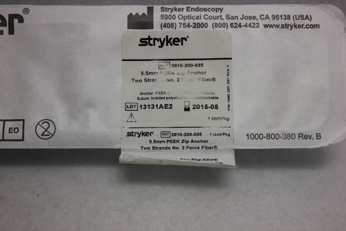 STRYKER 5.5mm Peek Zip Anchor Two Strands No.2 Force Fiber