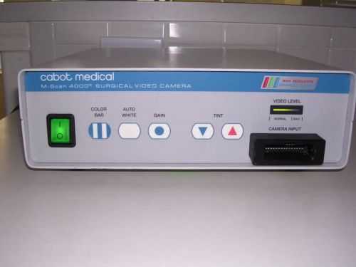 Cabot Surgical Video Camera M Scan 4000 Powers Up Clean