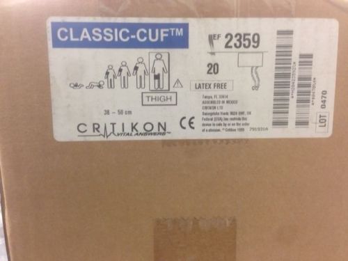 Case of 20 NEW GE Critikon Classic-Cuf BP Cuffs #2359 for Thigh Blood Pressure