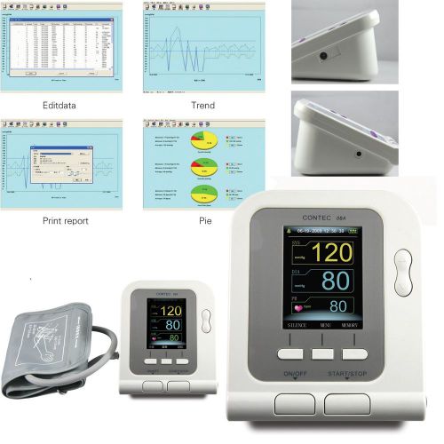 Digital Blood Pressure Monitor CONTEC08A+free SW,SPO2 Probe is not included
