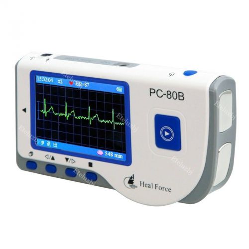 Newest pc-80b heart ecg monitor software usb probe oximeter electrocardiogram ce for sale