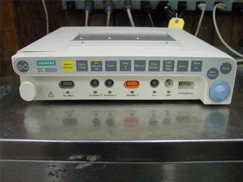 Siemens SC8000 Patient Monitor  Sc 8000 ECG EEG NIBP SpO2 CO2 Resp Temp IBP