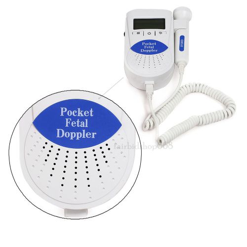 Fetal doppler 3mhz with lcd display fetal heart rate detection free gel- pop for sale