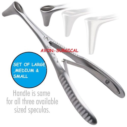 NEW O.R GRADE 3Pcs-Vienna Nasal Speculum 5 3/4&#034; (S/M/L) Surgical,ENT Instruments