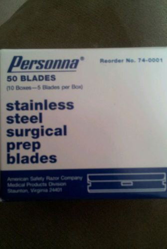 50 stainless steel surgical prep blades