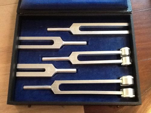 Clay Adams Set of 5 Tuning Forks, C-128, C-256, C-512, C-1024 &amp; C-2048