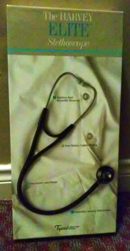 Welch Allyn Harvey Elite Stethoscope Tycos 5079-122 Black 25&#034; NIB