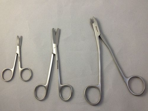 Suture &amp; Staple Removal Forceps Set stainless steel, Three (3) instruments