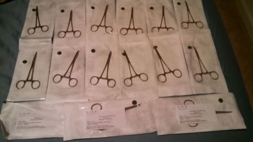 MOSQUITO LOCKING HEMOSTAT FORCEPS CURVED  INSTRUMENTS SET of 15