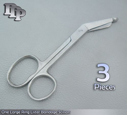 3 Bandage Scissor Nurses Surgical Instrument W/ONE Large Ring 7.50&#034;