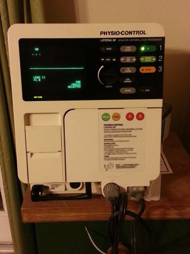 Physio control, lifepak 9p monitor w/ quik-combo pacing adapter 805460-16 for sale