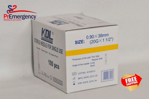Package of 100 *  Disposable 20G Needles