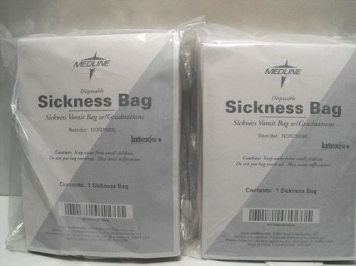 MEDLINE DISPOSABLE SICKNESS BAG W/GRADUAT PART NUMBER NON70600 LATEX FREE QTY 50