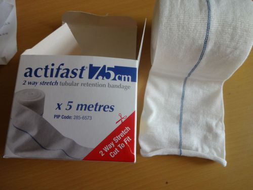 Actifast 2-Way Stretch Tubular Retention Bandage - 7.5cm x 5m  Brand New in Box