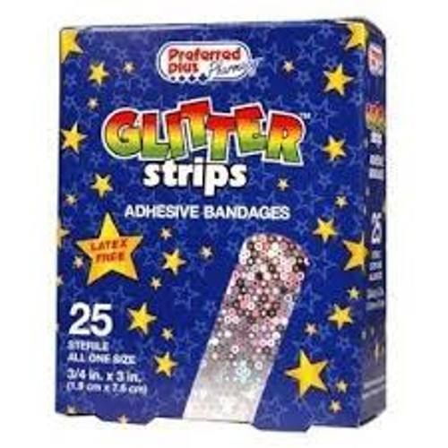 Preferred Plus Bandages - Glitter Strips - 3/4&#034;x 3&#034; - 25 ct