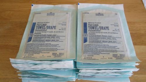 46 Sterile Towel Drapes Poly lined 18 x 26 inches Henry Schein