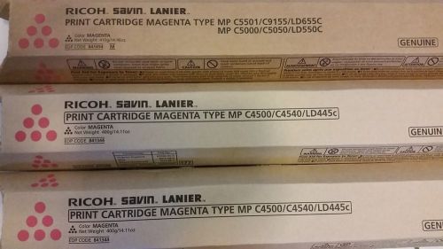 Oem ricoh lot of 3  magenta type mp c5501  c4500 for sale