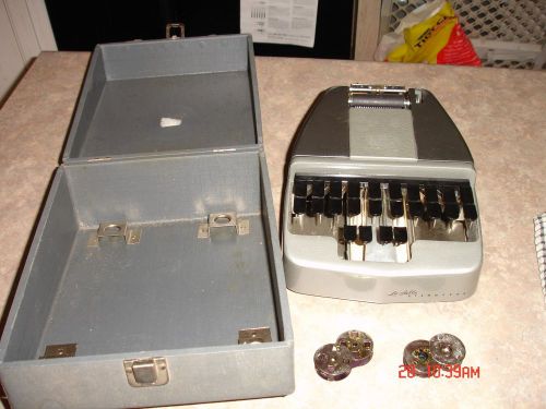 Vintage La Salle Stenotype Stenographers Shorthand Machine With Original Case