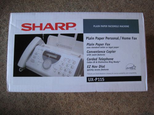 Sharp UX-P115 Home Office Desktop Plain Paper Facsimile Fax Machine