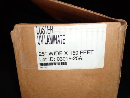 Luster UV Laminate 25&#034;x150&#039;  New  FREE SHIPPING
