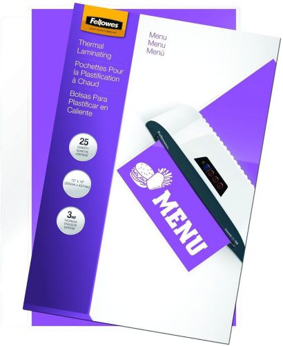 Hot laminating pouches menu size 3 mil 25 pack important documents 52011 for sale