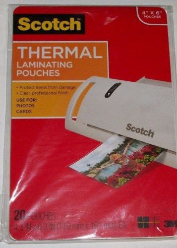 NEW Scotch Thermal Laminating Pouches, Photo Size - 20 Pack