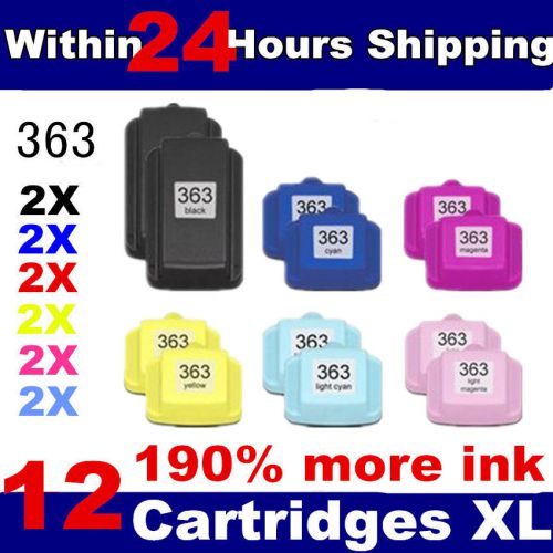 12x hp 363 xl ink cartridge for hp photosmart series printers for sale