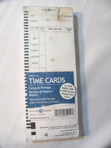PYRAMID TIME SYSTEMS TIME CARDS-PACK OF 100