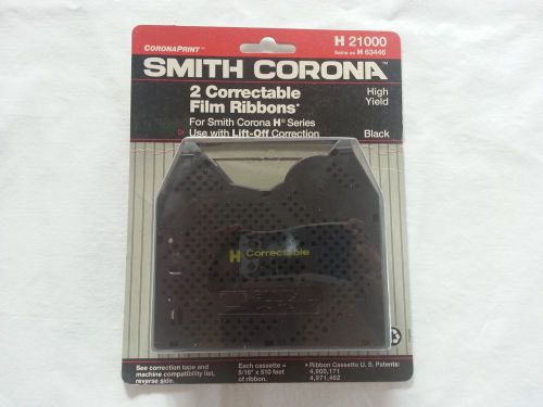 2 Pk Smith Corona H 21000 Correctable Film Black Typewriter Supplies 63446 NEW