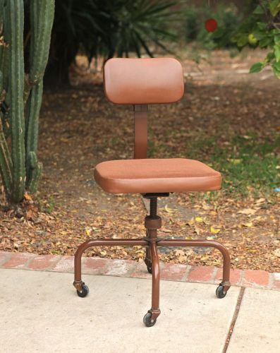 Vintage RARE FLEWELLING office chair, wheels, adjustable back-rest NEAR MINT