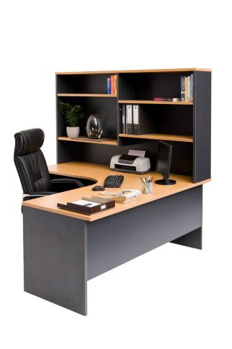 Corner Workstation desk &amp; hutch package Office desk office furniture and desks