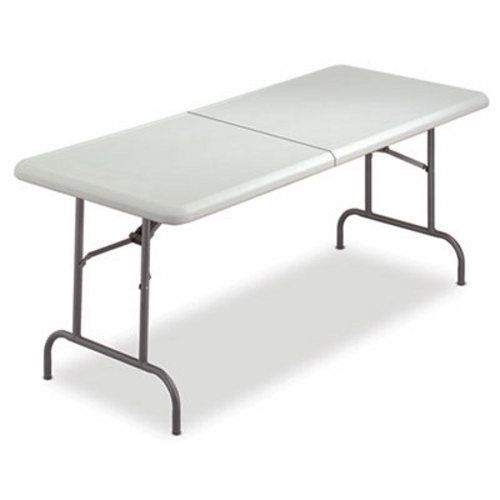 Iceberg IndestrucTableResin Folding Table, 60w x 30d x 29h, Platinum (ICE65453)