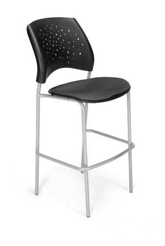 OFM Stars and Moon Cafe Height Chair Silver Slate Gray