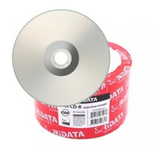 600 Ritek Ridata 52X CD-R 80min 700MB Silver Inkjet Hub Printable