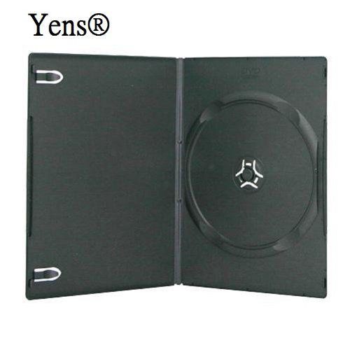 NEW YensA® 100 pks 7mm Slim Black Single DVD Cases